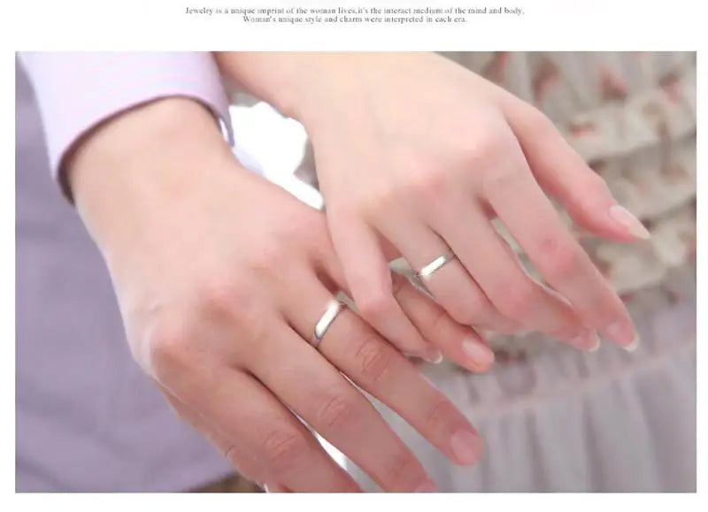 Sterling Silver Duo Couple Rings