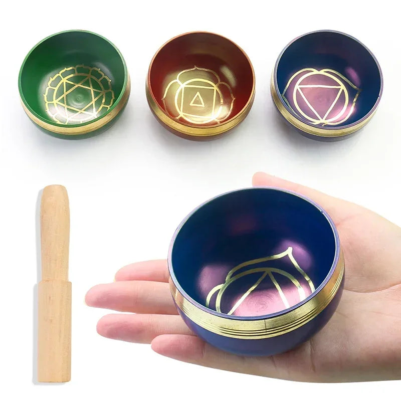 Tibetan Singing Bowl 7 Chakras Brass Sound Bowls